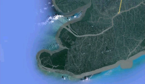 Xúc động ngắm mũi Cà Mau từ vũ trụ ảnh 6 Xúc động ngắm mũi Cà Mau từ vũ trụ ảnh 6