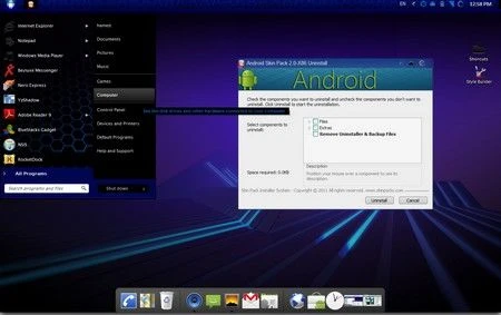 Cực ấn tượng bộ giao diện Android dành cho Windows 7 ảnh 6