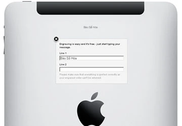 Apple cho phép khắc tên miễn phí lên iPad ảnh 1