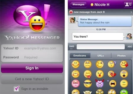 Yahoo Messenger "cập bến" iPhone ảnh 1