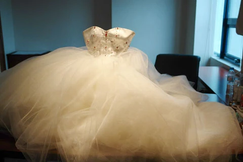 Trong ngày sinh nhật Ruby Plaza tối 30/6, Á hậu Thụy Vân sẽ trình diễn chiếc váy cưới kỷ lục này.