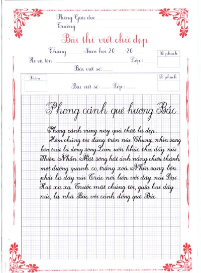 Thầy giáo trẻ viết chữ đẹp đến khó tin ảnh 2