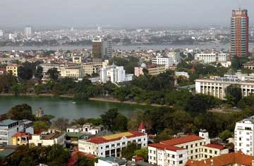 Hà Nội nhìn từ trên cao. Ảnh: TTXVN