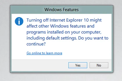 Cách gỡ bỏ Internet Explorer 10 trong Windows 8 ảnh 5