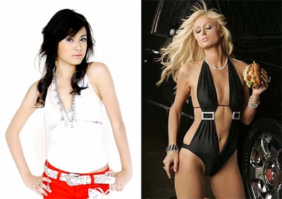 Hoàng Thùy Linh và Paris Hilton.