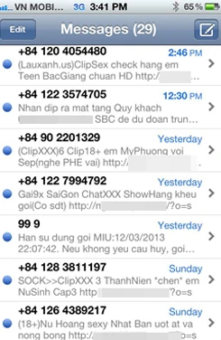 Thuê bao di động "phát điên" vì tin nhắn sex ảnh 1