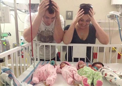 Bà mẹ ung thư vẫn can đảm sinh tư ảnh 1