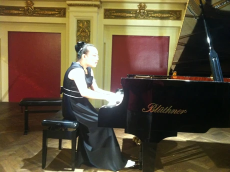 Nữ sinh 14 tuổi Trà Mi khiến giám khảo châu Âu kinh ngạc ảnh 2