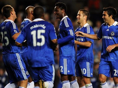 Niềm vui chiến thắng của các cầu thủ Chelsea. Ảnh: Getty Images.