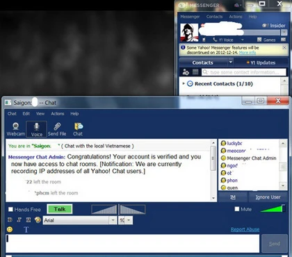 Yahoo! Messenger đóng cửa phòng chat công cộng ảnh 1