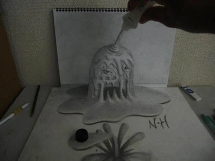 Bộ tranh 3D độc đáo được vẽ bằng bút chì ảnh 1