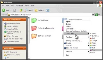“Tô màu” cho thư mục trên Windows XP ảnh 1