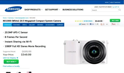 Giá Samsung NX 1000 tại Việt Nam quá đắt ảnh 2