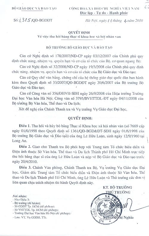 Hữu Luân sẽ kiện Bộ GD-ĐT ảnh 2