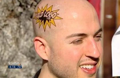 Chiêu kinh doanh quảng cáo trên...đầu trọc ảnh 1