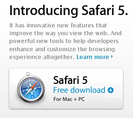 Safari 5 thách thức mọi trình duyệt hiện có ảnh 1