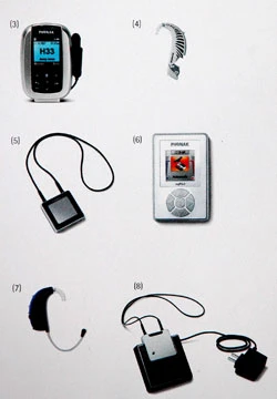 Máy kỹ thuật số nhỏ gọn, thẩm mỹ khi gắn lên tai.