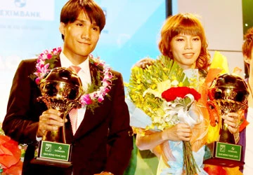 Quốc Anh, Kiều Trinh đoạt Quả bóng vàng 2012 ảnh 1 Quốc Anh, Kiều Trinh đoạt Quả bóng vàng 2012 ảnh 1