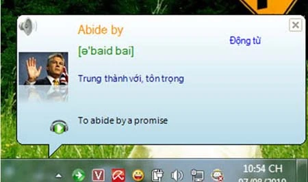 Học từ vựng tiếng Anh ngay trên… khay hệ thống ảnh 2