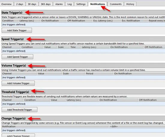 Hình 11: Tạo các Trigger thông báo