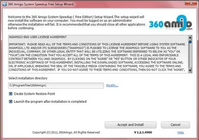 Chữa lỗi và tối ưu hệ thống với 360Amigo System Speedup Free ảnh 1
