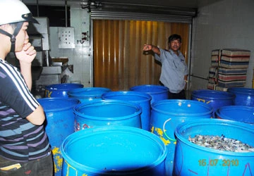 Bắt một xe chở tôm trộn tạp chất ảnh 1