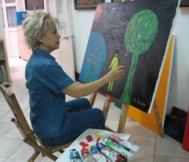 Họa sĩ Trần Thị Thu Hà.