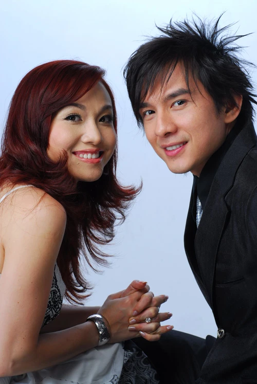 Đan Trường và ca sĩ Hoàng Châu.