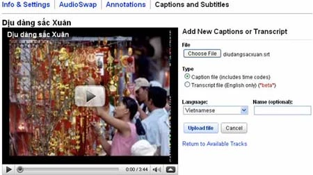 9 bước chèn phụ đề vào clip Xuân trên YouTube ảnh 6