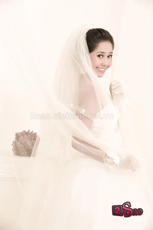 Ngẩn ngơ nhìn...Tường Vy làm cô dâu ngọt ngào ảnh 4