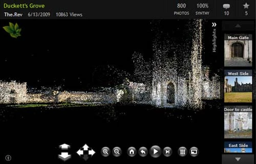 Khi bỏ chế độ xem các bức ảnh đi, ta sẽ thấy được cấu trúc vật thể tạo nên từ các điểm khá ấn tượng.