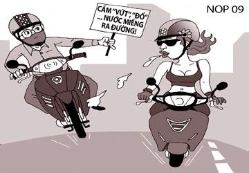 Ra đường phải né... nước miếng! ảnh 1