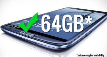 Samsung: "Galaxy S3 64GB vẫn được sản xuất" ảnh 1 Samsung: "Galaxy S3 64GB vẫn được sản xuất" ảnh 1
