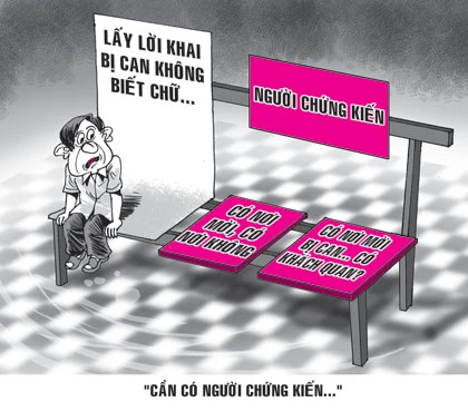 Cần có người chứng kiến cho bị can mù chữ ảnh 1