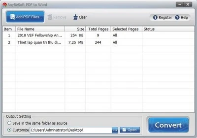 Chuyển đổi văn bản từ PDF sang Word với phần mềm bản quyền ảnh 3 Chuyển đổi văn bản từ PDF sang Word với phần mềm bản quyền ảnh 3