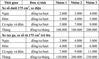 TP.HCM: Ban hành mức thu phí trông giữ xe mới ảnh 1