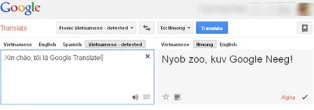 Google Translate hỗ trợ cả tiếng H'mong ảnh 1