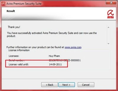 6 tháng sử dụng gói bảo mật hàng đầu của Avira ảnh 8