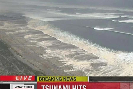 Hàng loạt nhà cửa, xe cộ bị sóng thần cuốn trôi tại Nhật ảnh 5
