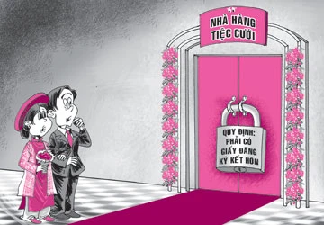 Mở tiệc cưới phải có giấy kết hôn: Khó và phiền! ảnh 1