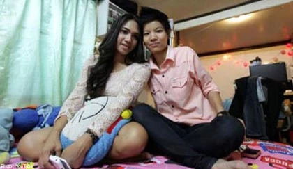 Cặp đôi chồng là phụ nữ, vợ là đàn ông gây xôn xao ở Thái Lan ảnh 1