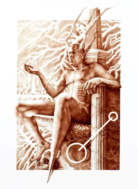 Một họa sĩ Mỹ dùng máu của mình vẽ tranh ảnh 1