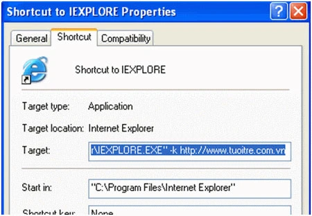 Bạn có thể dễ dàng tạo một shortcut truy cập nhanh trang web nào đó ở chế độ toàn màn hình