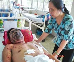 Đại úy Trương Tấn Hải. Ảnh: DUY TÍNH