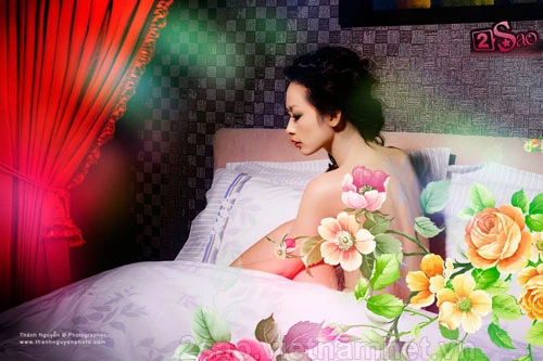 Ngắm Quỳnh Thy nude trên giường ngủ ảnh 2