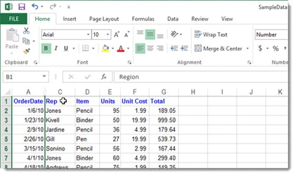Cách tạm thời ẩn hàng, cột trong Excel 2013 ảnh 8