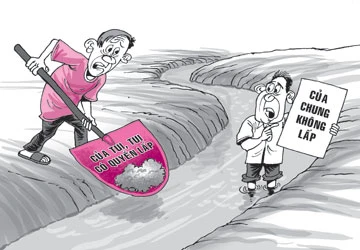 Hai nhà tranh nhau con mương nước ảnh 1