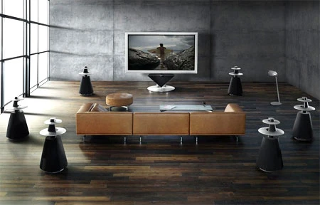 Beo Vision 4-103 trông không quyến rũ với những đường cong ở các gờ và chân máy như những mẫu LCD của Samsung hay LG mà vuông vức dày dặn.