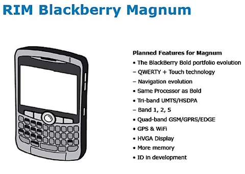 BlackBerry Magnum được phát triển từ Bold. Ảnh: Engadget.