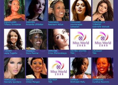 Hình ảnh và tên tuổi của hoa hậu Thùy Dung cũng đã được gỡ khỏi danh sách thí sinh cuộc thi Miss World 2008.